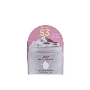 Midha Rice Salt Body Scrub Peony Muguet Orchid Scent 11.9 Fl.oz
